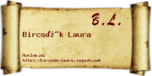 Bircsák Laura névjegykártya